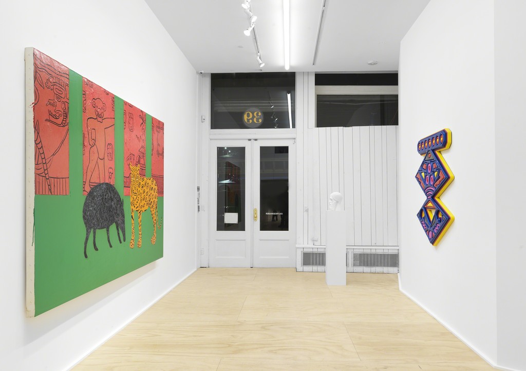 Installation view, Samaritans. Curated by Dan Nadel, Eva Presenhuber, New York, 2019
Courtesy the artists and Galerie Eva Presenhuber, Zurich / New York
Photo: Matt Grubb Installation view, Samaritans. Curated by Dan Nadel, Eva Presenhuber, New York, 2019
Courtesy the artists and Galerie Eva Presenhuber, Zurich / New York
Photo: Matt Grubb