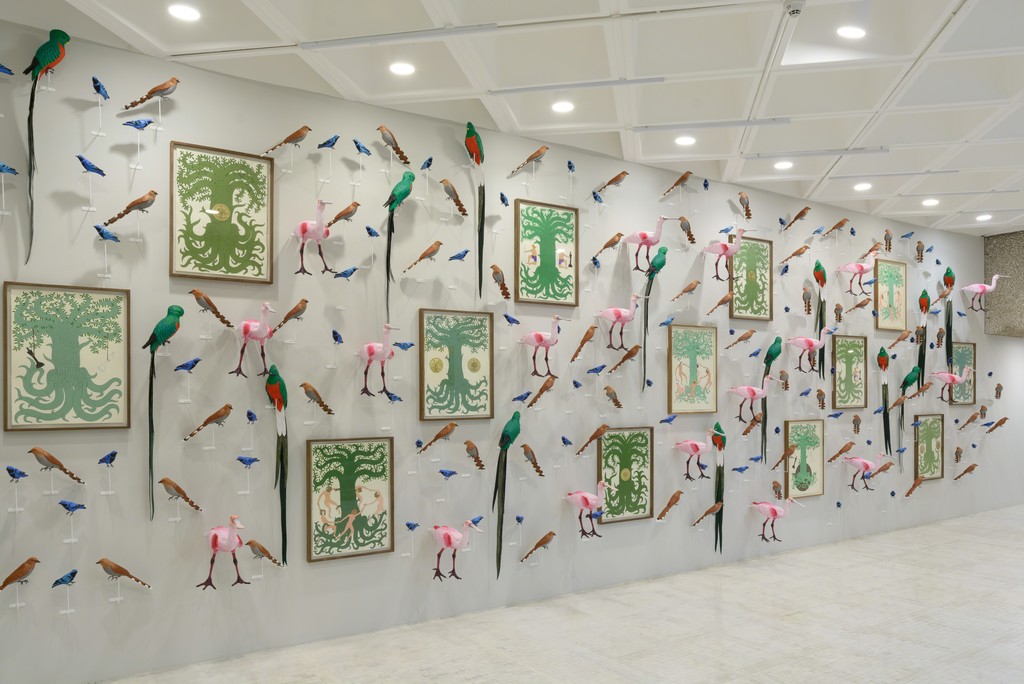 Installation view of "Special Project: Eduardo Sarabia. Celebrations and Other Feathered Serpent" at Museo Tamayo, Mexico City (2016). © Paolo Montalvo. Courtesy of Museo Tamayo Installation view of "Special Project: Eduardo Sarabia. Celebrations and Other Feathered Serpent" at Museo Tamayo, Mexico City (2016). © Paolo Montalvo. Courtesy of Museo Tamayo