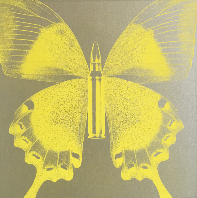Rubem Robierb, ‘Butterfly I (Yellow on Silver )’, 2016, Taglialatella Galleries