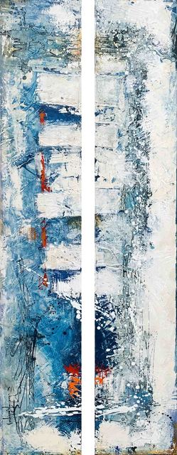 SR Rodrigues, ‘Água ’, 2020, Painting, Different layers of paint and material are used on linen to create transparency, color depth and relief., AbrahamArt