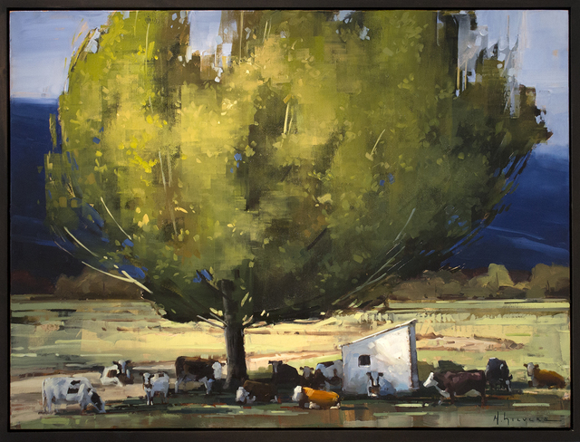Matthew Sievers, ‘Finding Shade’, 2018, Painting, Oil on panel, Blue Rain Gallery