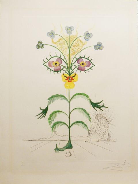 Salvador Dalí, ‘Flora Dalinae Viola Cogitans’, 1968, Print, Lithograph in color on paper, New River Fine Art