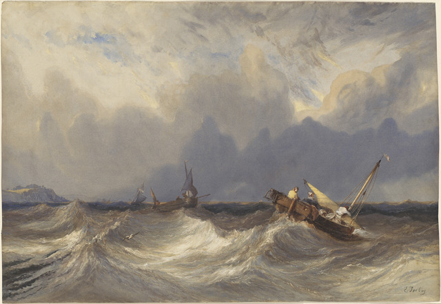 Eugène Isabey, ‘Fishing Boats Tossed before a Storm’, ca. 1840, National Gallery of Art, Washington, D.C.