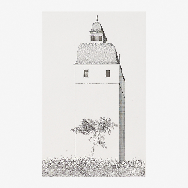 David Hockney, ‘Bell Tower, from Six Fairy Tales from the Brothers Grimm’, 1969, Print, Etching and aquatint on Hodgkinson handmade paper, Rago/Wright