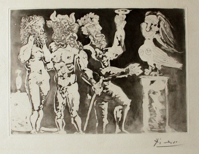 Pablo Picasso, ‘Personnages Masqués et Femme Oiseau’, 1934, Wallector