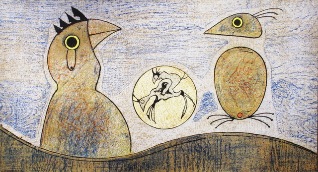 Max Ernst, ‘Composition in Ochre and Blue’, 1975, ArtWise