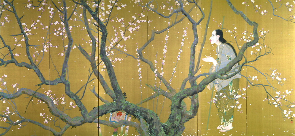Important Cultural Properties
SHIMOMURA Kanzan
“Yoroboshi (Protagonist of the Eponymous Noh Drama)” (right folding screen)
1915, color on gold-leafed silk, pair of six-panel folding screens, 186.4 x 406.0cm
Collection of the Tokyo National Museum
Image: TNM Image Archives
Exhibition period: August 9-September 1,2019 Important Cultural Properties
SHIMOMURA Kanzan
“Yoroboshi (Protagonist of the Eponymous Noh Drama)” (right folding screen)
1915, color on gold-leafed silk, pair of six-panel folding screens, 186.4 x 406.0cm
Collection of the Tokyo National Museum
Image: TNM Image Archives
Exhibition period: August 9-September 1,2019