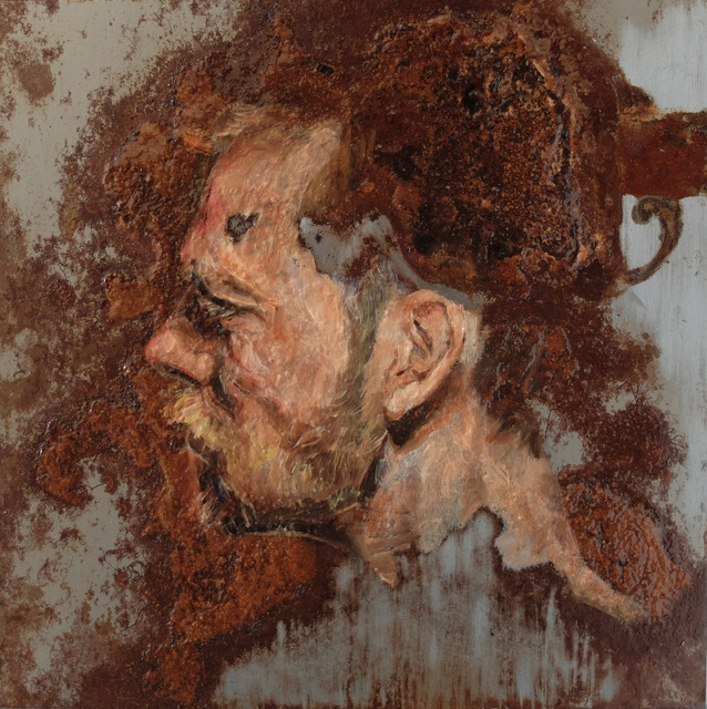 Sabatino Cersosimo, ‘Experiment auf Stahl XX ’, 2013, Painting, Oil and oxidation on steel, Accesso Galleria