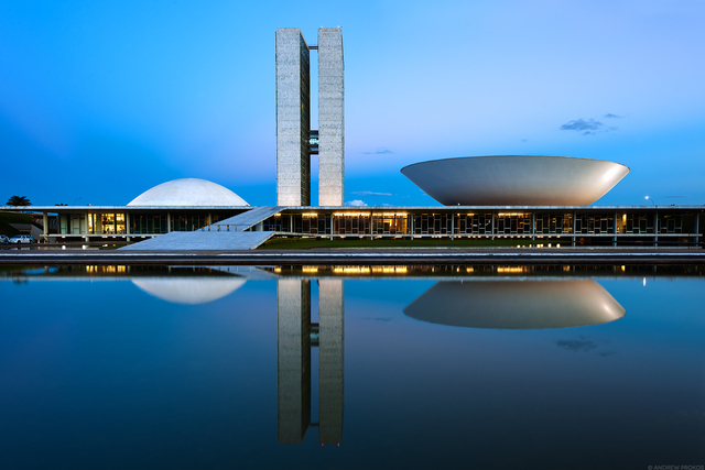 Andrew Prokos, ‘Congresso Nacional at Dusk, Brasilia I’, 2015, Andrew Prokos Fine Art Photography