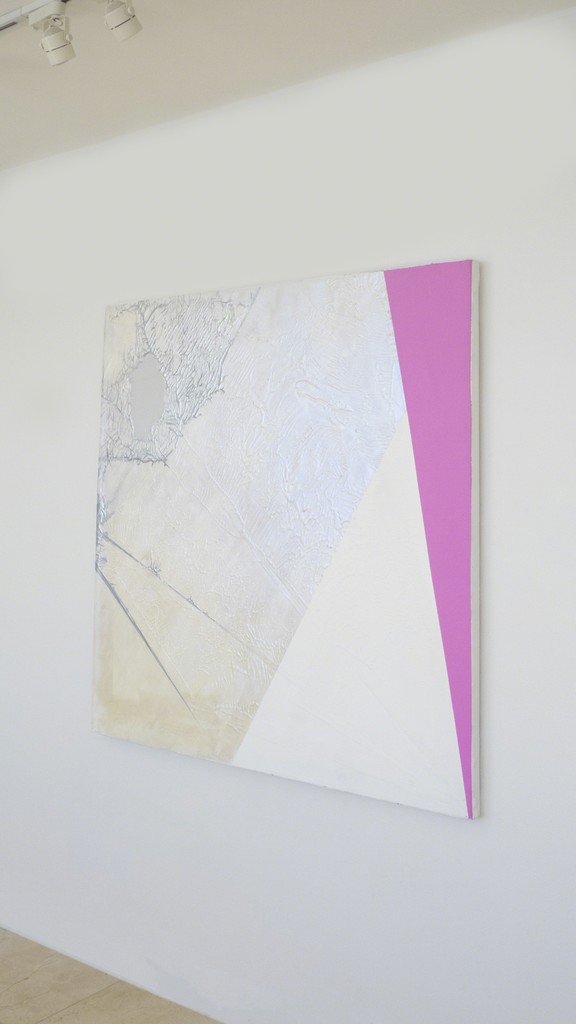 Julie Davidow
Diagram #26 (Parrot Origami/ Sarah Morris)
Gesso, acrylic, latex enamel, interference pigment, chrome paint on canvas
48 x 48
Price upon request Julie Davidow
Diagram #26 (Parrot Origami/ Sarah Morris)
Gesso, acrylic, latex enamel, interference pigment, chrome paint on canvas
48 x 48
Price upon request