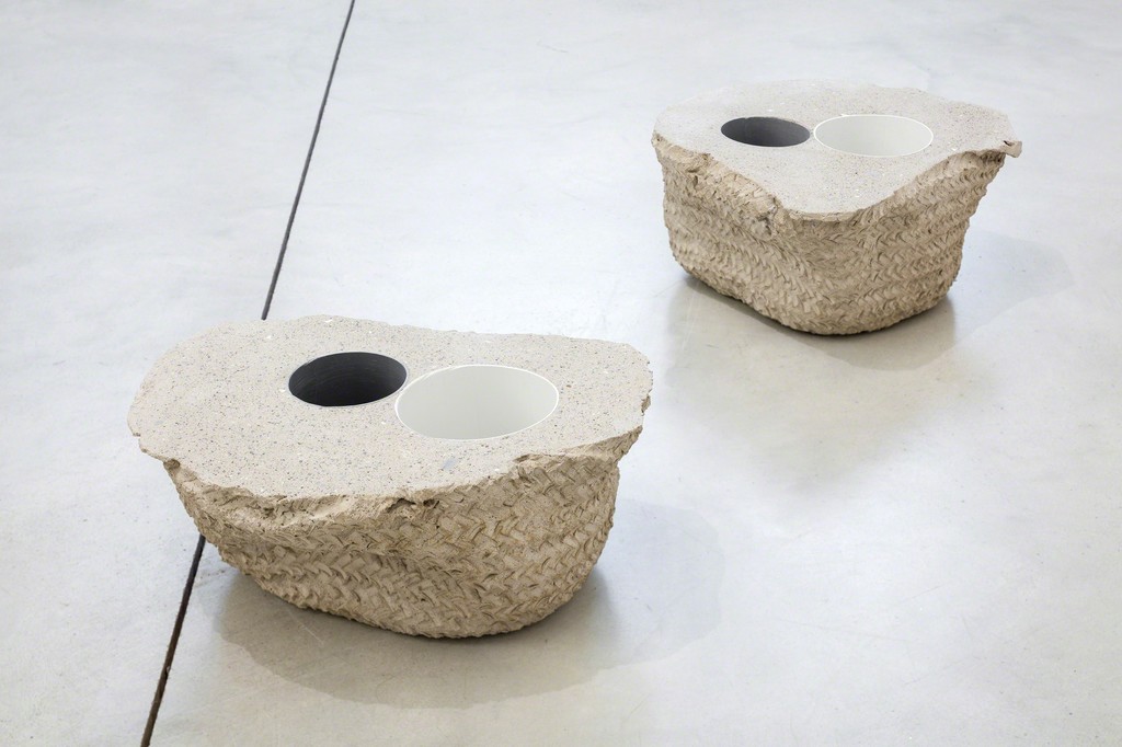 Untitled (basquets), concrete and PVC Untitled (basquets), concrete and PVC
