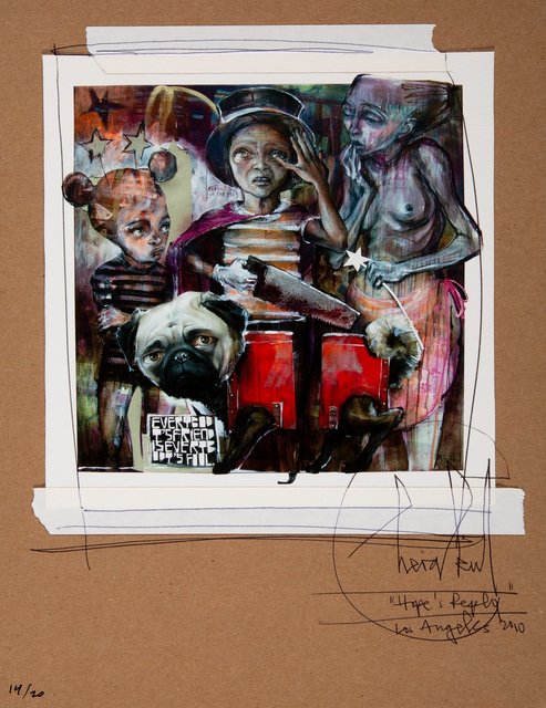 Herakut, ‘Hope's Reply’, 2010, Mixed Media, Mixed media on card, Heritage Auctions