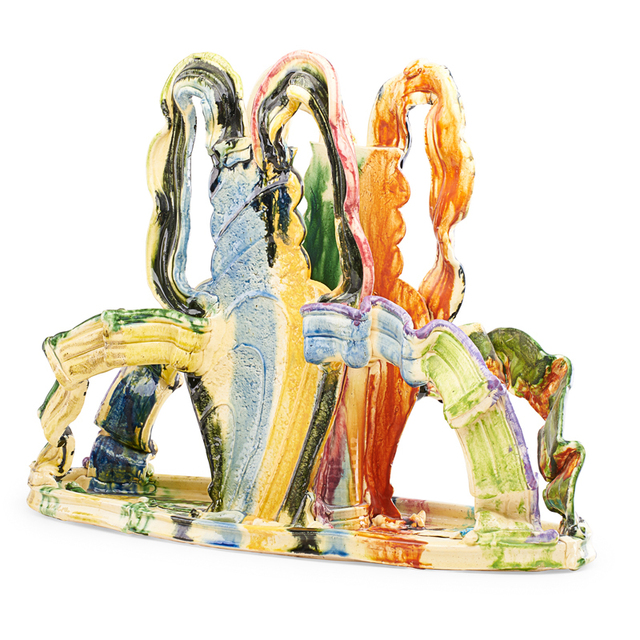 Betty Woodman, ‘Exceptional large sculpture, "Shadowy Napkin Holder"’, 1984, Rago/Wright