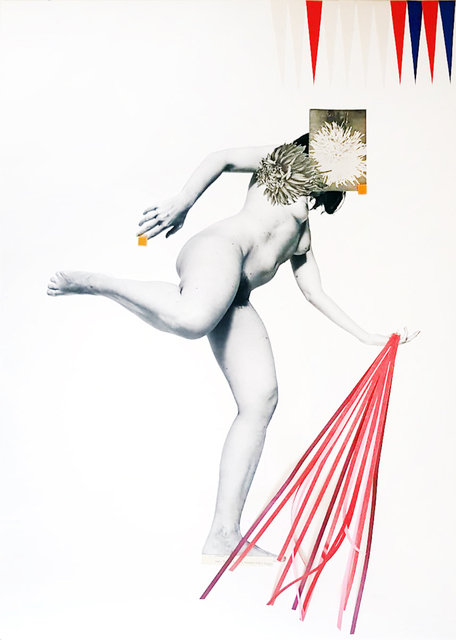 Marinella Senatore, ‘Can one lead a good life in a bad life?’, 2019, Mixed Media, Fine Art Print on Epson Hot Press paper with applied mosaic mirror tiles, rope, mouldable graphite, archival images, and glass outliner, Richard Saltoun