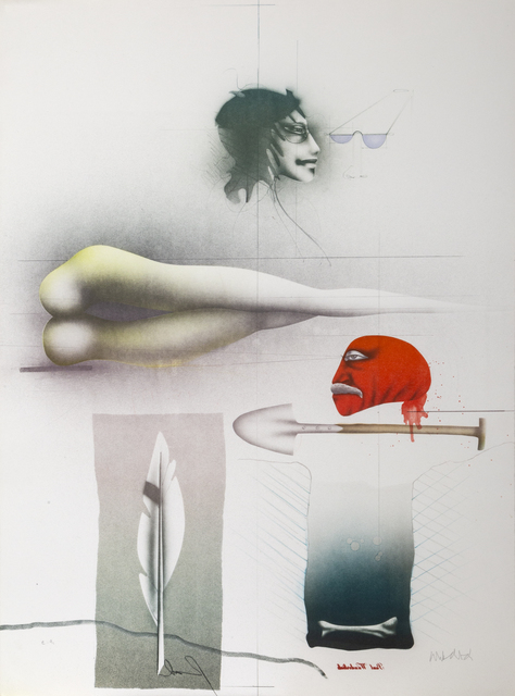 Paul Wunderlich, ‘Skizzenblatt mit Rotem Kopf’, 1979, RoGallery
