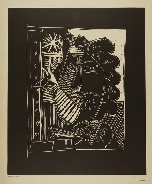 Pablo Picasso, ‘Peintre et sa toile (Le Peintre à la palette) (B. 1153; Ba. 1342)’, 1963, Print, Linoleum cut, Sotheby's