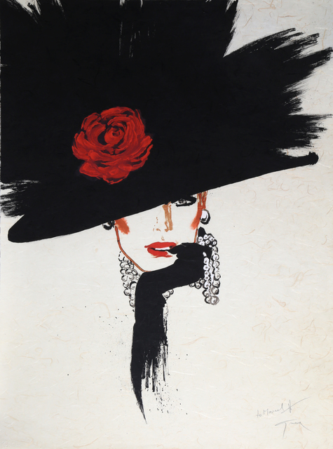 René Gruau, ‘Woman in a Rose Hat’, ca. 1990, Print, Lithograph, RoGallery