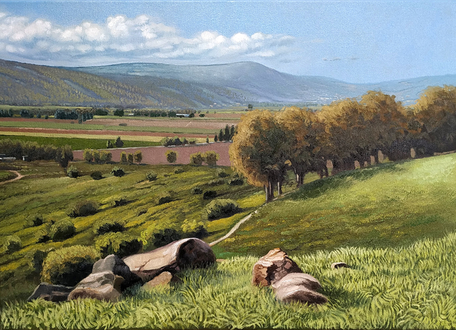 Durar Bacri, ‘The Carmel Mountain ’, 2020, Painting, Oil on canvas, Zawyeh Gallery