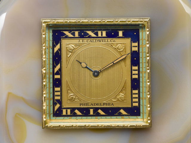 J.E. Caldwell, ‘ONYX & ENAMEL DESK CLOCK BY J.E. CALDWELL’, ca. 1920, M.S. Rau