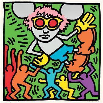 Andy Warhol - Andy Mouse: one plate (Littmann p.68) by Keith Haring