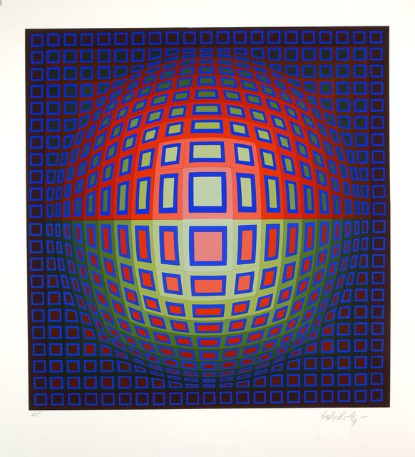 Victor Vasarely Blue Composition (unknown) Available