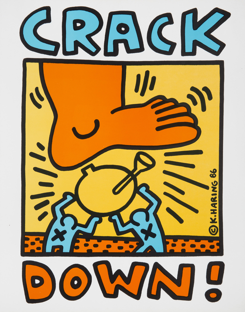 Keith Haring, ‘Crack Down!’, 1986, Julien's Auctions