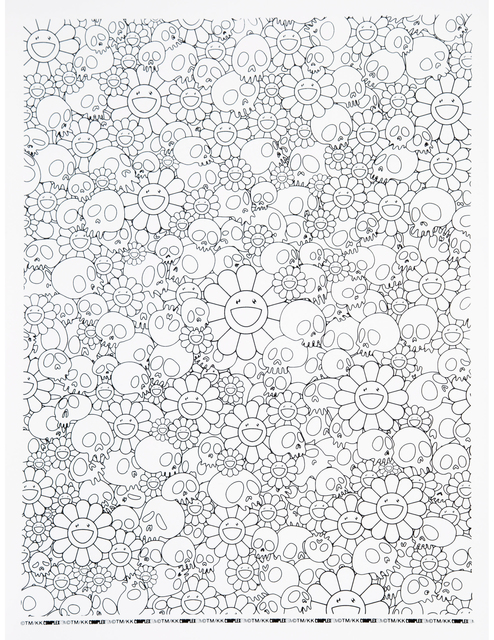 Takashi Murakami, ‘Skulls and Flower Print (With Plastic Plate)’, 2018, Print, Screenprint on Paper, Curator Style