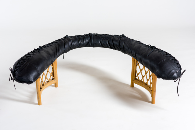 Sarah Contos, ‘Fireplace ’, 2019, Sculpture, Repurposed cane and leather, poly-fibre, Roslyn Oxley9 Gallery