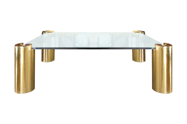Karl Springer Brass And Glass Coffee Table By Karl Springer Ca