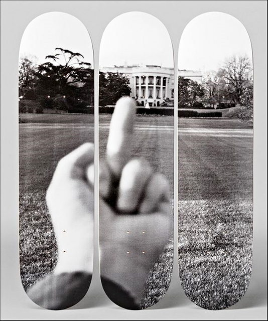 Ai Weiwei, ‘ "F#CK! The White House" with Certificate of Authenticity Hand Signed by Ai Weiwei - (100 Days of Trump) Set of Three (3) Lt Ed Skateboard Decks, one of only 66 with hand signed COA - hand signed by Ai Weiwei (the remaining 600 do not have a hand signed COA - only 1-66 have)’, 2017, Alpha 137 Gallery