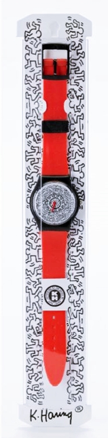 Keith Haring, ‘Keith Haring Running Time Wrist Watch (Red)’, ca. 1992, Alpha 137 Gallery