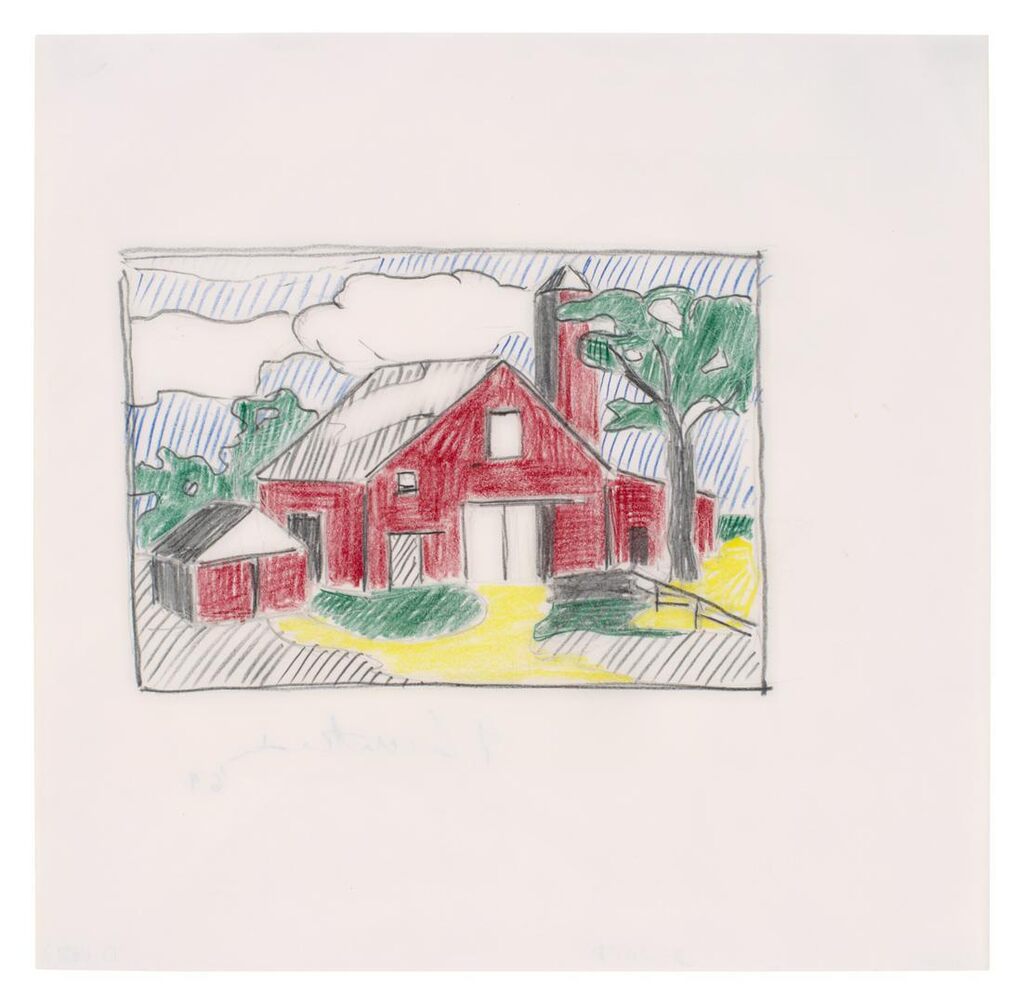 Roy Lichtenstein - Study for Large Red Barn (Study)