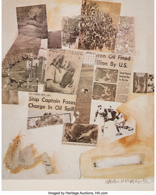 Robert Rauschenberg, ‘Ship Captain Faces Charge in Oil Spill, from Peace Portfolio I’, 1970, Heritage Auctions