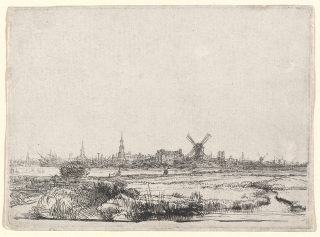 Rembrandt van Rijn, ‘View of Amsterdam from the Northwest’, ca. 1640, Print, Etching, National Gallery of Art, Washington, D.C.
