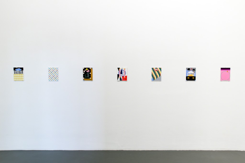 Kasper Bosmans, 'Legend: Decorations', 2016, gouache and pencil on seven poplar panels,
installation view Witte de With Center for Contemporary Art, photo by Aad Hoogendoorn Kasper Bosmans, 'Legend: Decorations', 2016, gouache and pencil on seven poplar panels,
installation view Witte de With Center for Contemporary Art, photo by Aad Hoogendoorn