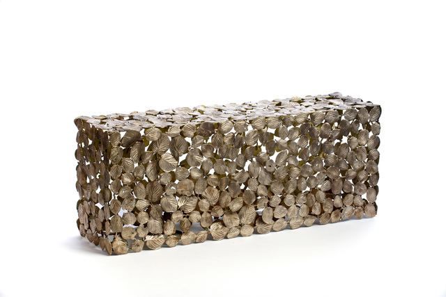 Gregory Nangle, ‘Forrest Bench’, 2015, Design/Decorative Art, Cast silicon bronze winter hazel leaves, Wexler Gallery