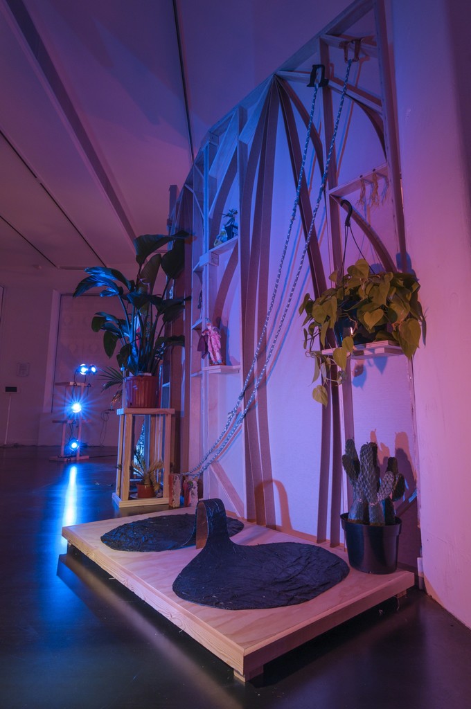Visible contributed works, left to right: lighting structures by Sarah Ann Burns, Nordic soap by Arnar Asgeirsson, Amazon figuring by Ellen Lesperance, wall sculpture by Katy Cowan, spaghetti earrings by Scott Cowan, conceptual "shoe" by India Lawrence Visible contributed works, left to right: lighting structures by Sarah Ann Burns, Nordic soap by Arnar Asgeirsson, Amazon figuring by Ellen Lesperance, wall sculpture by Katy Cowan, spaghetti earrings by Scott Cowan, conceptual "shoe" by India Lawrence