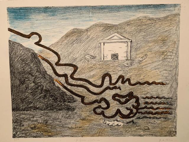 Giorgio de Chirico, ‘ Il fiume misterioso’, 1969, Print, Lithograph in 4 colors, Galerie AM PARK