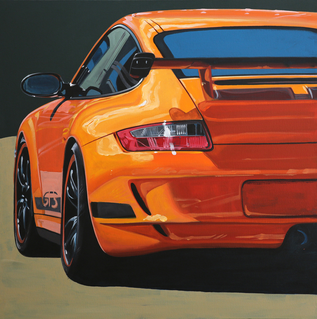 Manu Campa, ‘Orange GT3’, 2019, Painting, Acrylic & oil on canvas, JPS Art Gallery