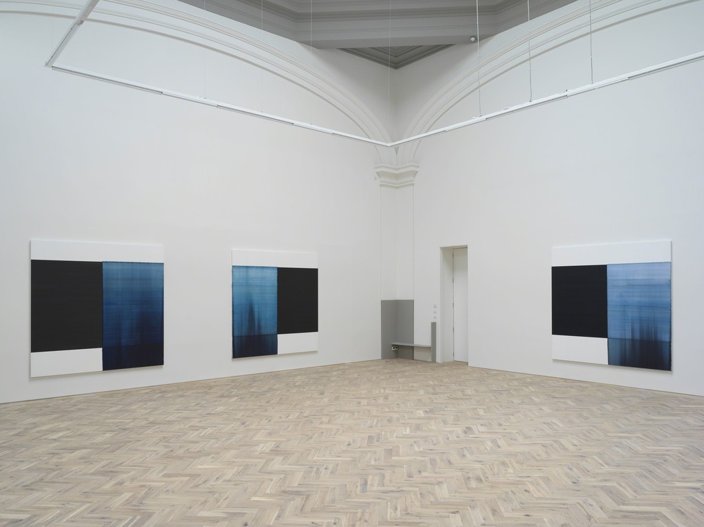 Installation view of the solo exhibition
Callum Innes: Byzantine Blue, Delft Blue, Paris Blue Ingleby, Edinburgh (May – July 2018)
Photograph: Tom Nolan
Image courtesy the Artist and Ingleby, Edinburgh. Installation view of the solo exhibition
Callum Innes: Byzantine Blue, Delft Blue, Paris Blue Ingleby, Edinburgh (May – July 2018)
Photograph: Tom Nolan
Image courtesy the Artist and Ingleby, Edinburgh.