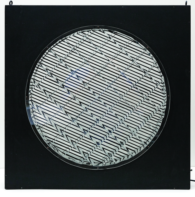 Martha Boto, ‘Graphisme kaleidoscopique’, 1965, Mixed Media, Painted mirrors and plexiglass in wood box with electric switch, El Museo del Barrio
