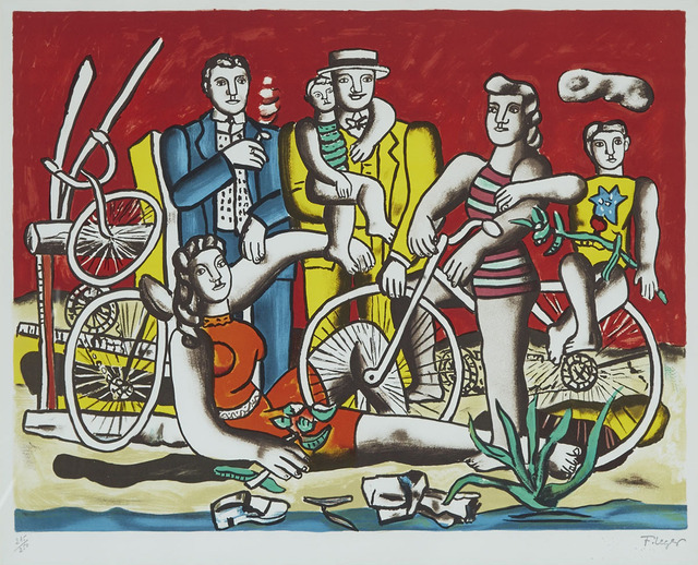 Fernand Leger Les Loisirs Sur Fond Rouge Leisure With Red Background 1949 Artsy