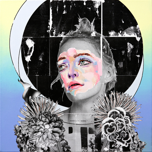AM DeBrincat, ‘Music of the Spheres’, 2019, Painting, Oil paint, acrylic paint, and transfer print on Canvas, Lohme Art Gallery