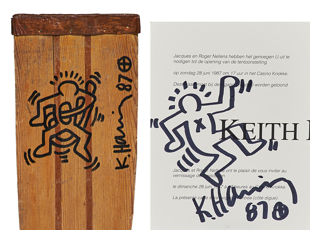 keith haring wooden blocks