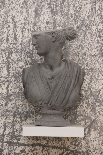 Dmitri Obergfell, ‘Statues Also Die’, 2013, Sculpture, Graphite on plaster, Montoro12 Contemporary Art