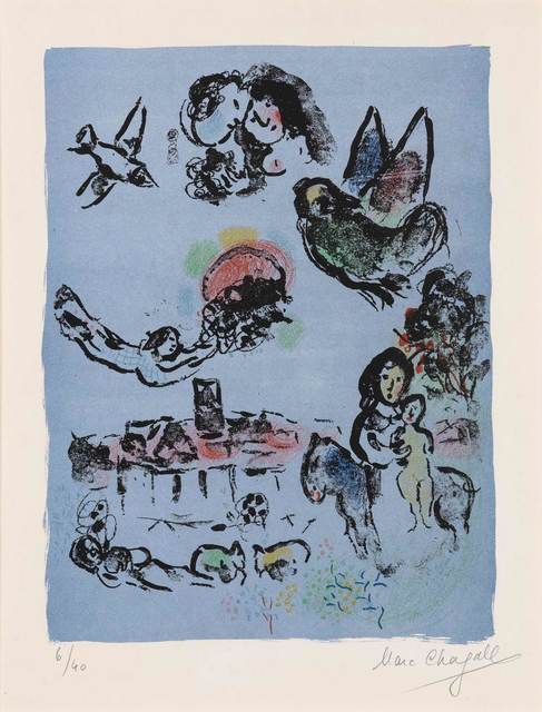 Marc Chagall Nocturne A Vence M 400 C Bks 56 1963 Artsy