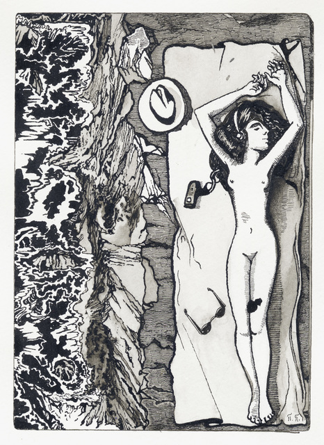 Pavel Pepperstein, ‘To the story 4444 (Illustration for the book The Secret of our Time)’, 2012, Drawing, Collage or other Work on Paper, Watercolour on paper, KEWENIG