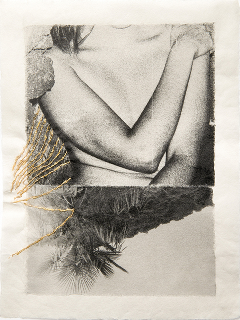 Margaret Lansink, ‘Tender’, 2017-2020, Drawing, Collage or other Work on Paper, Collage printed on Kizuki handmade Washi paper, mended with 23Kt gold leaf, Galerie XII