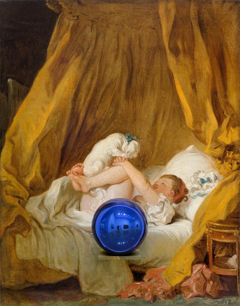 Jeff Koons - Gazing Ball (Fragonard Young Girl Playing with her Dog)