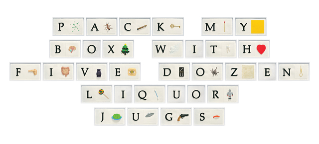 John Baldessari, ‘A B C Art (Low Relief), Part II:PMBWFDLJ (Pangram)’, 2010, Mixografia